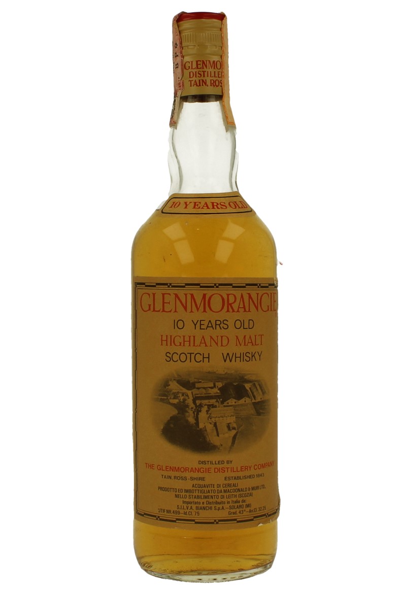 GLENMORANGIE 10 Years Old Bot 70-80's 75cl 43% OB- Silva Import