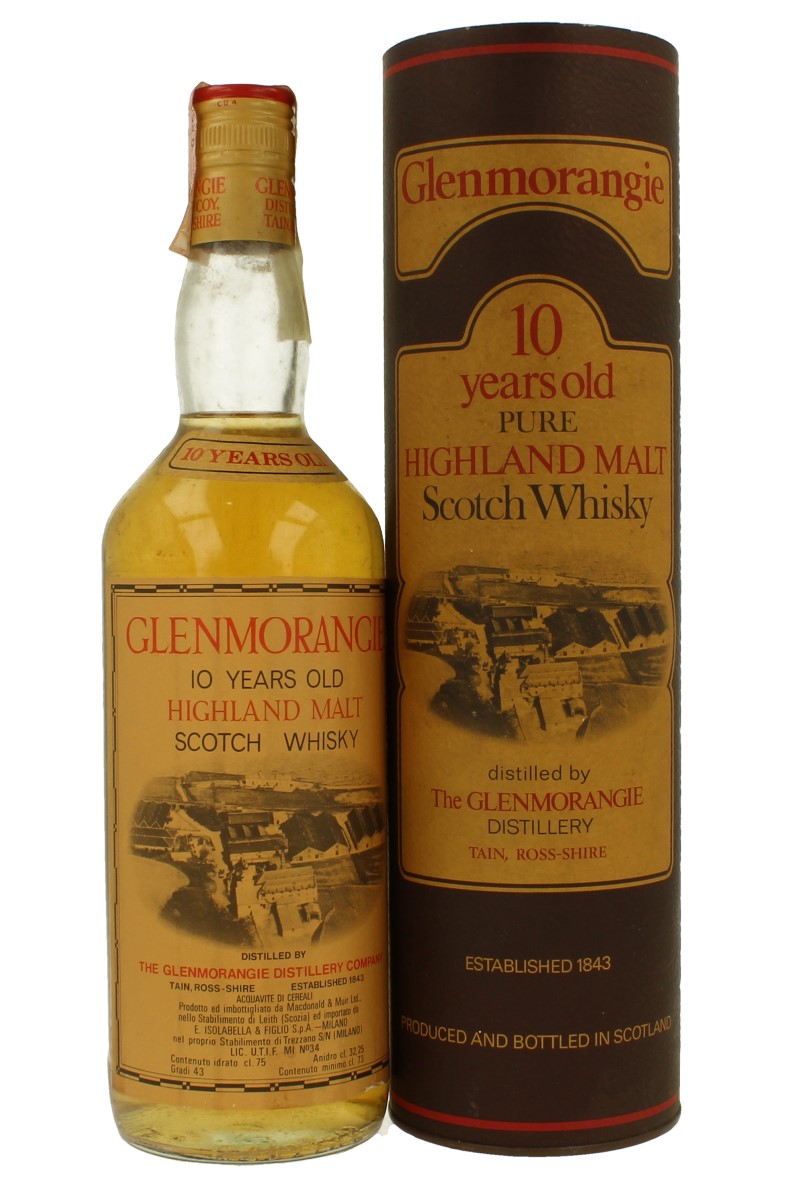 GLENMORANGIE 10 years old - Bot.70's 75cl 43% OB- Isolabella