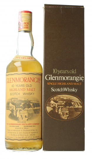Glenmorangie Highland  Scotch Whisky 10 year old - Bot.70's-80's 75cl 43%