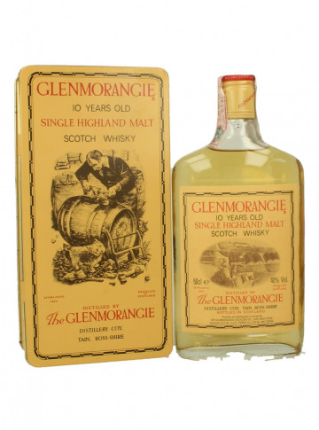 GLENMORANGIE TIN BOX 10 Years Old Bot 1980's 50cl 40%