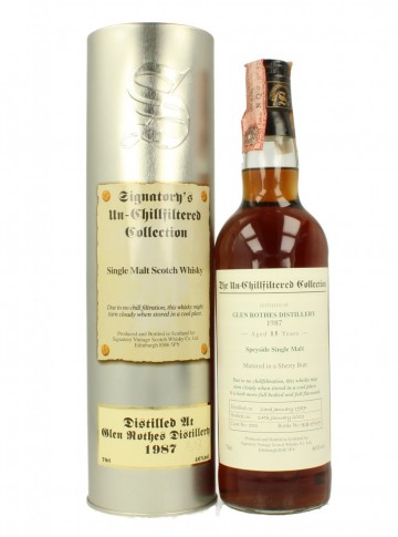 GLENROTHES 15yo 1987 2002 70cl 46% Signatory Sherry Butt #550