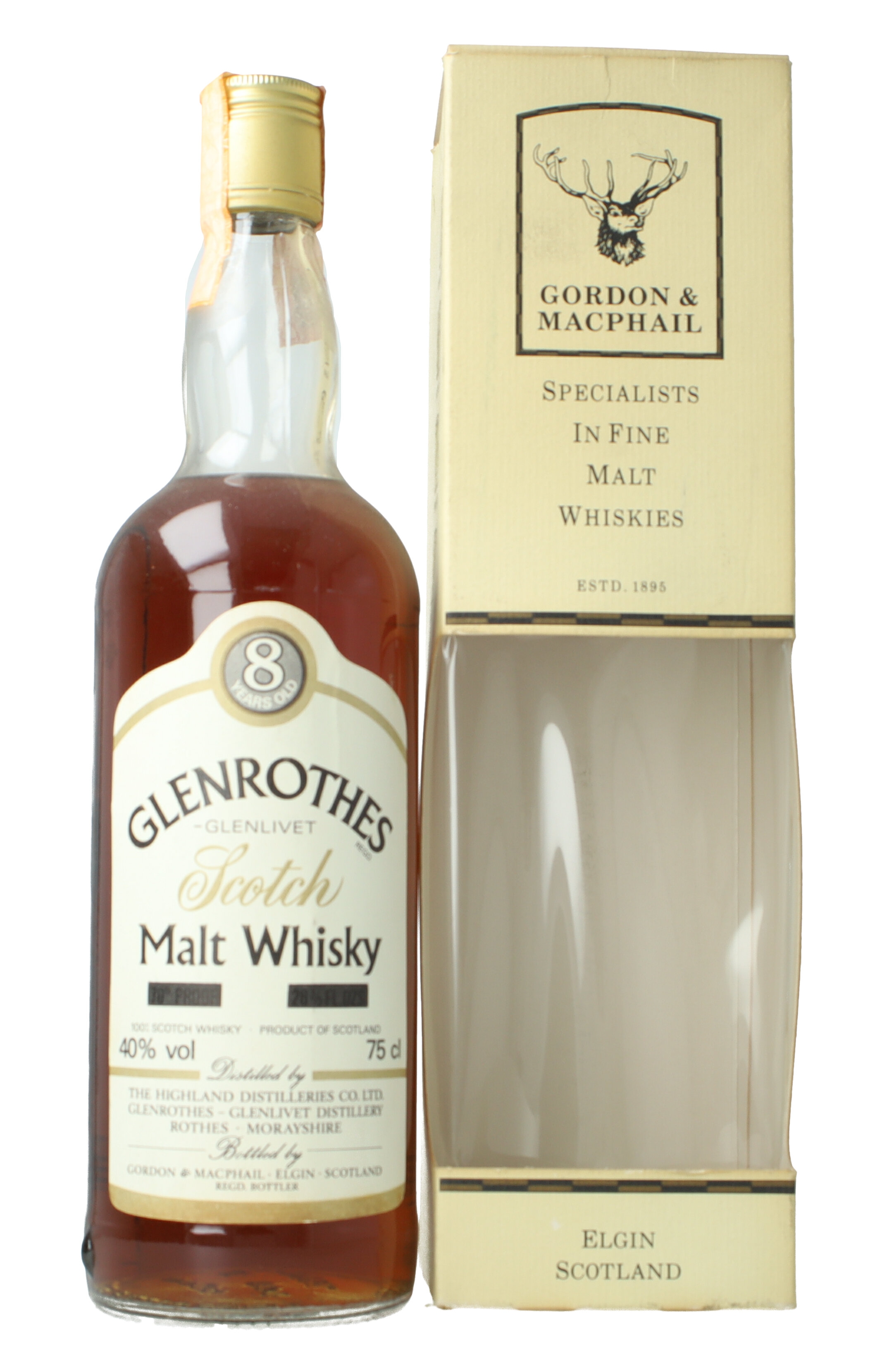 GlenRothes Speyside Scotch Whisky 8 years old - Bot. in The 70's 75cl ...
