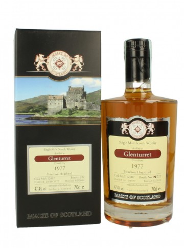 GLENTURRET 1977 2012 47.4% Malts of Scotland  - Bourbon Hogshead #12007