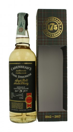 GLENTURRET 29 Years Old 1987 2017 70cl 42.1% Cadenhead's - Authentic Collection-175th anniversary