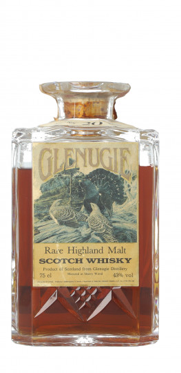 Glenugie Speyside Scotch Whisky 20 year old - Bot.70's-80's 75cl 43% Sestante -Crystal decanter