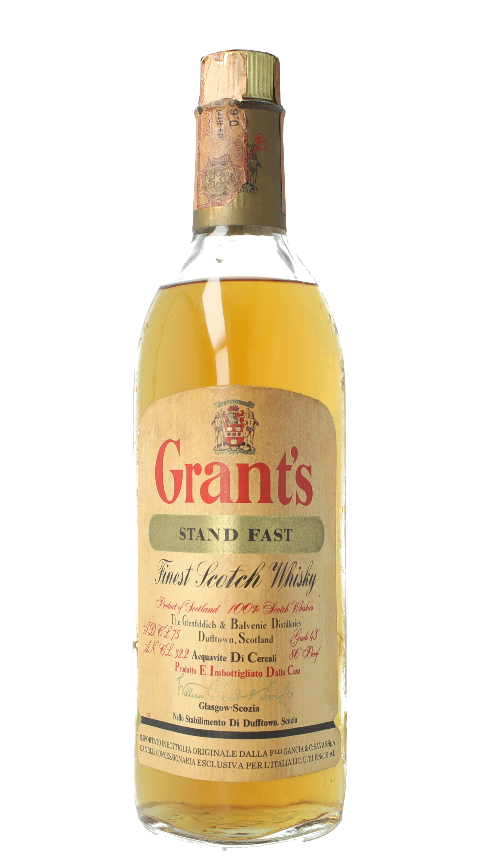 Grant 's (Glenfiddich )Blended Scotch Whisky Bottled around 1960