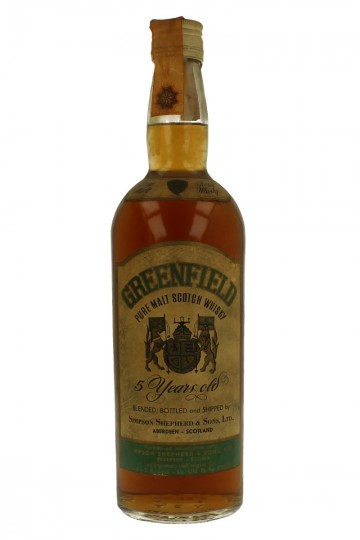 GREENFIELD Pure Malt 5 years old Bot. in the  60'S /70's 75cl 43% Simpson Shepherd