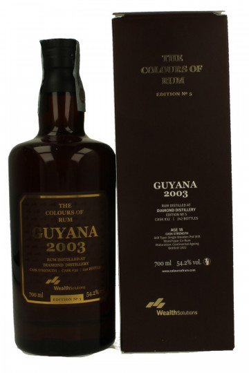 GUYANA DIAMOND  Distillery 18 years old 2003 2022 70cl 54.2% Wealth Solution The colours of rum-Edition n. 5 Cask 32