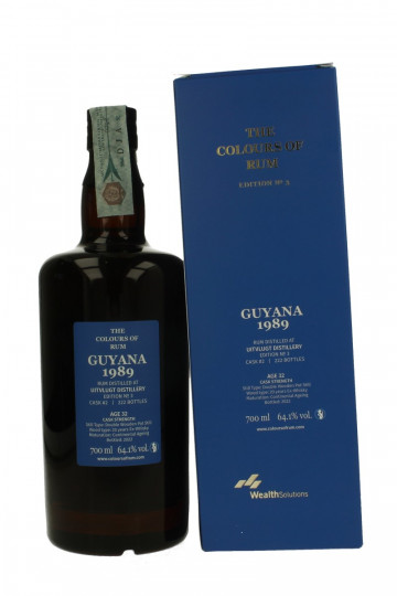 Guyana Uitvlugt  Distillery 32 years old 1989 2022 70cl 64.1% Wealth Solution The colours of rum-Edition n. 4