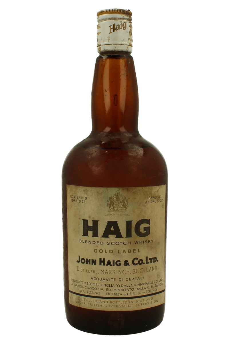 HAIG'S GOLD LABEL BLENDED SCOTCH WHISKY TIN CAP JOHN HAIG