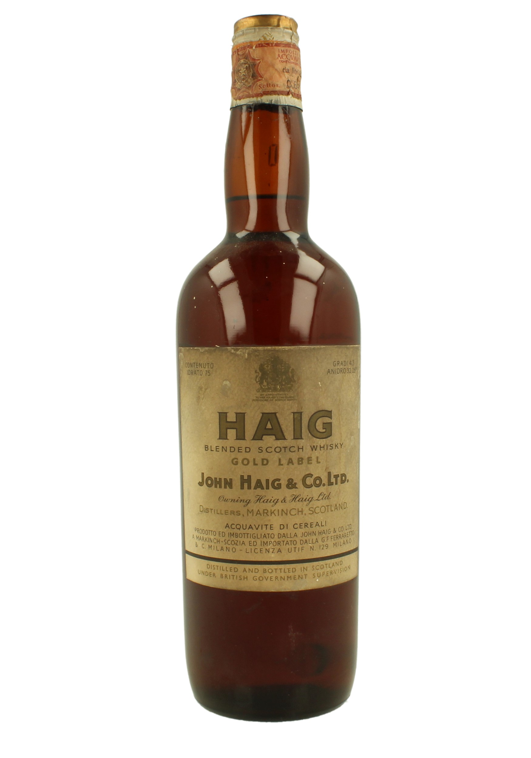 HAIG Gold Label Spring Cap Bot.50/60's 75cl 43 John Haigh & Co