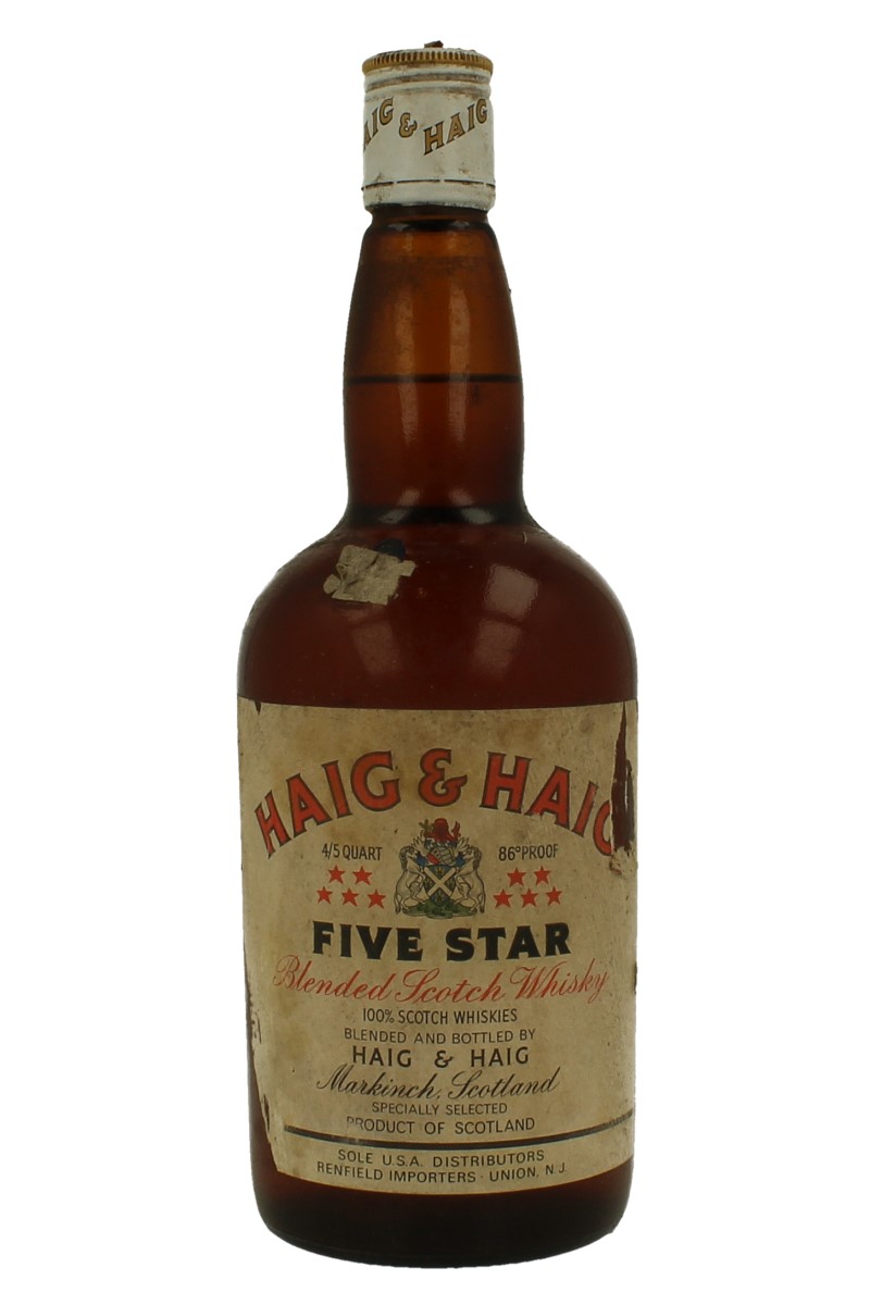 HAIG & HAIG Five Stars Bot. 60's 4/5 Quart 86 PROOF - Products