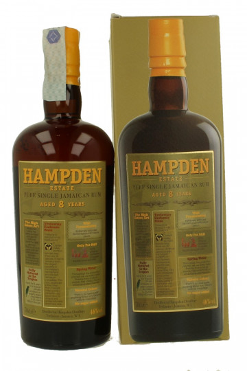 HAMPDEN ESTATE OHW 8yo 2012 2021 70cl 46% - Velier book with 2 Glass