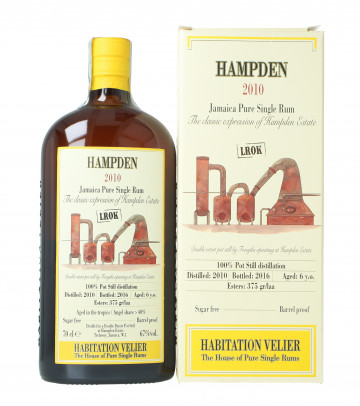 HAMPDEN LROK Pure jamaica single rum 6yo 2010 2016 70cl 67% VELIER