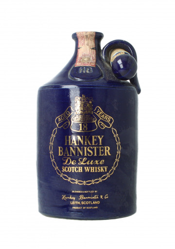 HANKEY BANNISTER   Blended  Scotch  Whisky 18 year old - Bot.70's-80's 75cl 43% Ceramic decanter