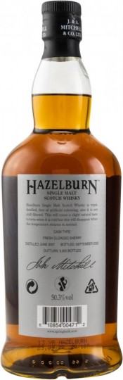 HAZELBURN 13 years old 2007 2020 70cl 50.3% OB-Limited edition Oloroso Cask Matured