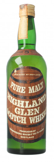 Highlan glen pure  malt Scotch Whisky 5 Year old - Bot.60's or 70's 75cl 43%