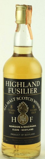 HIGHLAND FUSILIER 8 YO 75 CL 40% GORDON & MACPHAIL