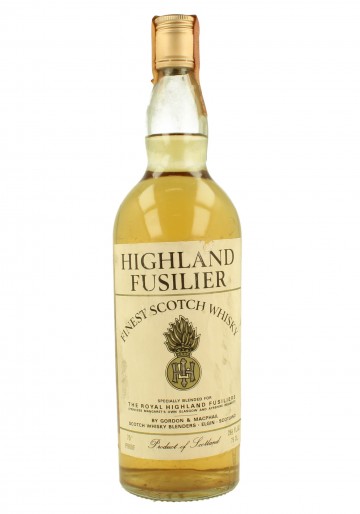 HIGHLAND FUSILIER  Bot.70's 26-2/3 Fl.Ozs  70°proof Gordon MacPhail