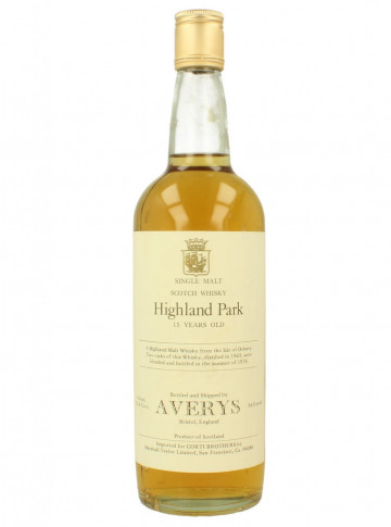 Highland Park Island   Scotch Whisky 15 year Old 1963 1978 75cl 86.8 US-proof Averys -