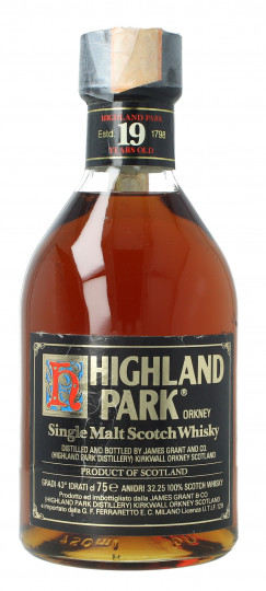 Highland Park Island   Scotch Whisky 19  Years old 1989 - Bot.80's 75cl 43% OB