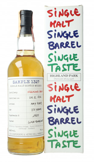 Highland Park Island   Scotch Whisky 27 Year Old 1976 2003 70cl 46% Signatory for Luca Gargano Sample 1327