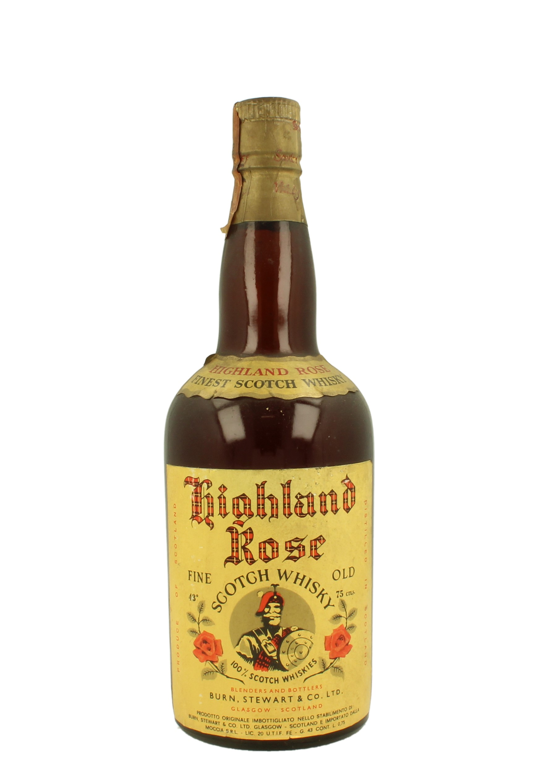 HIGHLAND ROSE Bot.60/70's 75cl 43 Burn Stewart Blended Prodotti