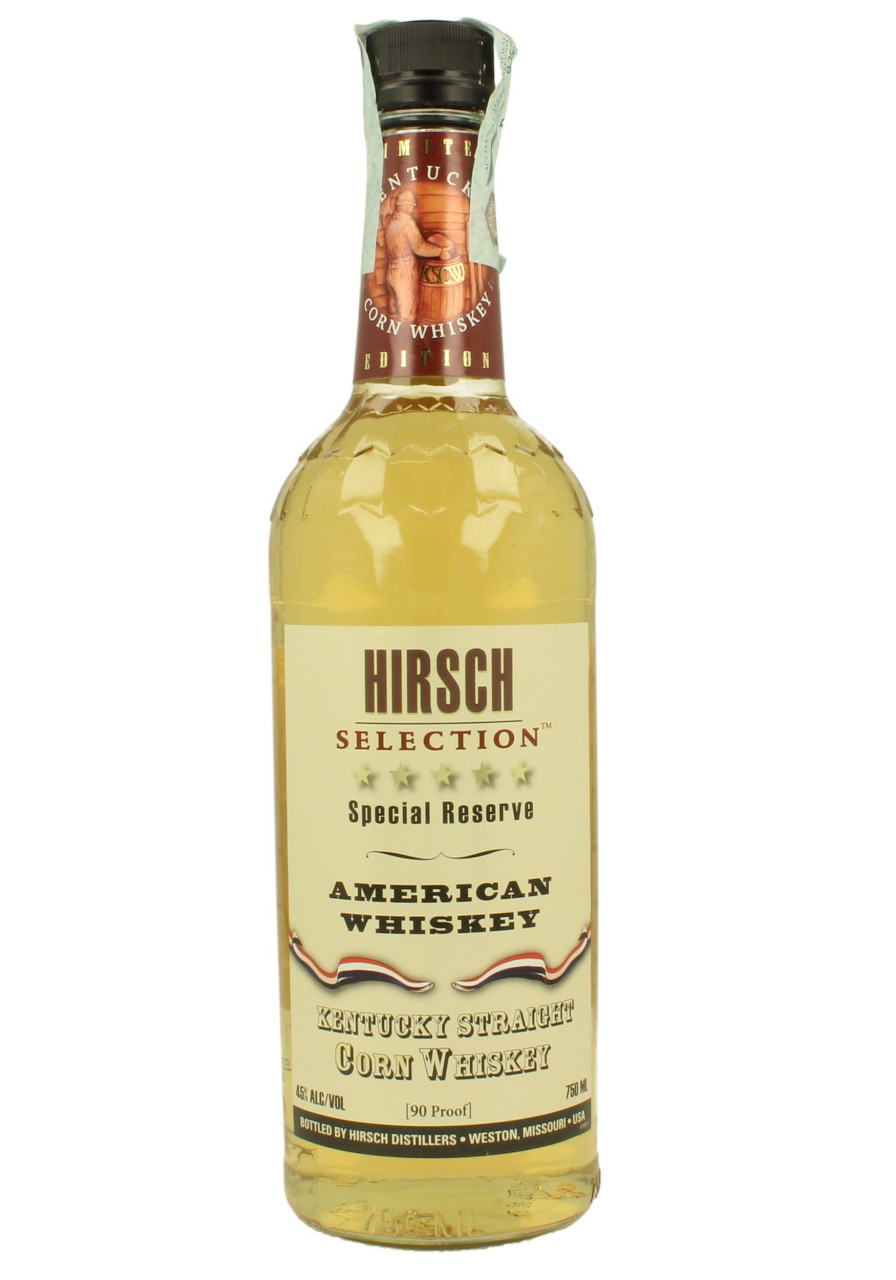 HIRSCH Special Reserve 75cl 45 Corn Whisky Products Whisky Antique