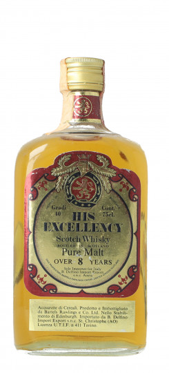 His Excellence  Pure malt Scotch Whisky 8 Year old - Bot. in The 70's 75cl 40%