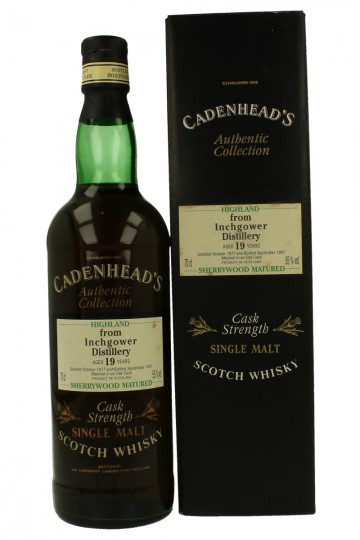 INCHGOWER 19yo 1977 1997 70cl 55 % Cadenhead's -Authentic Collection