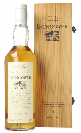 Inchgower  Speyside Scotch Whisky 14 Year Old 70cl 43% Ob-Flora & fauna wooden box