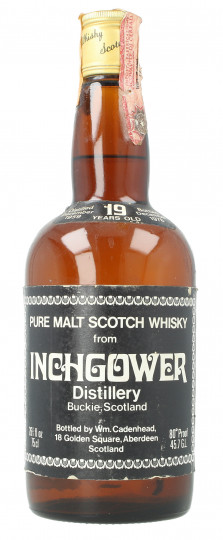 Inchgower Speyside  Scotch Whisky 19 Year Old 1959 1978 26-2/3 Fl.Ozs 80&deg;proof Cadenhead's - Dumpy Sherry Wood