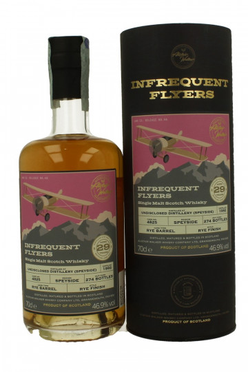 INFREQUENT FLYERS  UNDISCLOSED Distillery (Speyside) 29 years old 1992 70cl 46.9% - Infrequent Flyers RYE  Finish CASK 4825