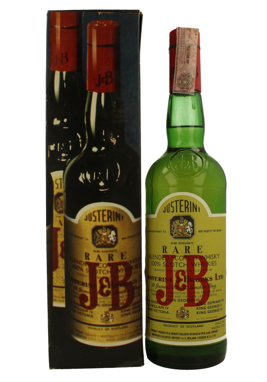 Vintage Justerini & Brooks Ltd J&B Scotch Whiskey One Gallon Wooden - Ruby  Lane