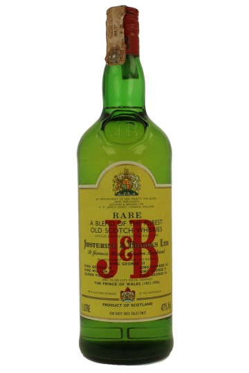 J&B Rare Bot. in the  60'S /70's 100cl 47% DUTY FREE ONLY VERY RARE