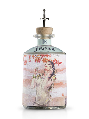 J.Rose Gin JR07 70cl 43% - Label from Milo Manara