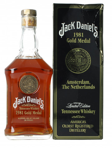JACK DANIEL'S  Tennessee Whiskey Decanter 1981 Gold Medal Bottled 2006 1 Litre 43% OB-