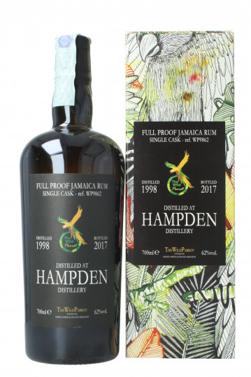 Jamaica Pure single Rum Hampden 1998 2017 70cl 62% The Wild Parrot
