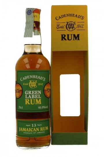 JAMAICA RUM 13 Years Old 70cl 46% Cadenhead's Green Label-Single Cask