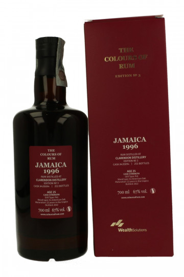 Jamaica Rum Clarendon Distillery 25 years old 1996 2022 70cl 67% Wealth Solution The colours of rum-Edition n. 3