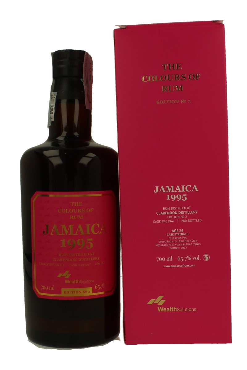 Jamaica Rum Clarendon Distillery 26 years old 1995 2022 70cl 65.7 Wealth Solution The colours