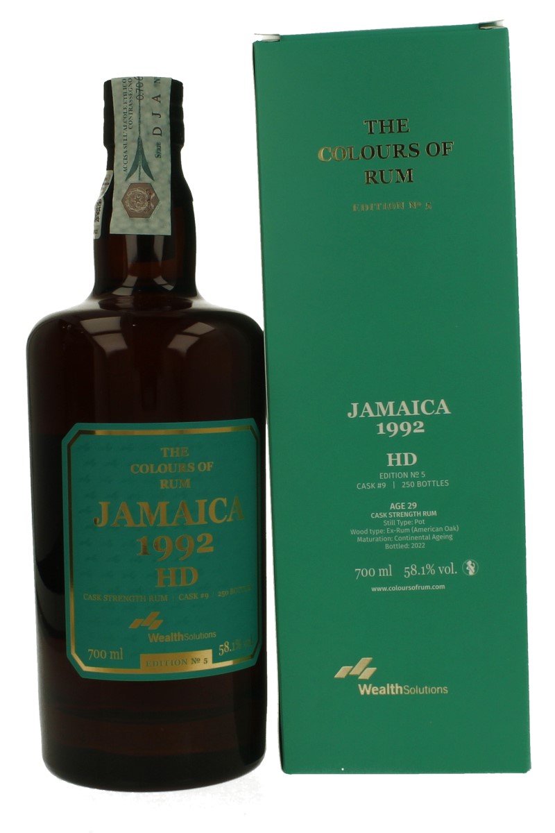 Jamaica Rum Clarendon Distillery 29 years old 1992 2022 70cl 58.1 Wealth Solution The colours