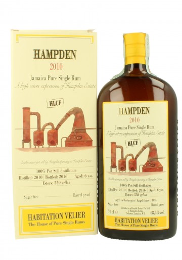 JAMAICA RUM - HAMPDEN 6 YO  2010 2016  70 CL 68,5%