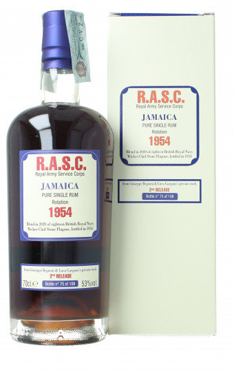 Jamaica rum R.A.S.C. 1954 70cl 53% Velier 2nd Edition Blended British Royal Navy bottled 1954