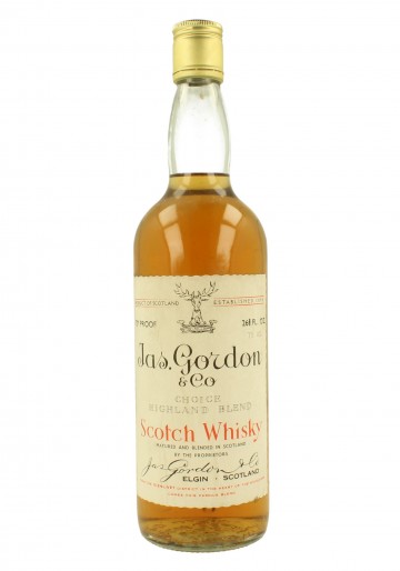 JAS. GORDON    Bot.70's 26-2/3 Fl.Ozs  70°proof - Blended