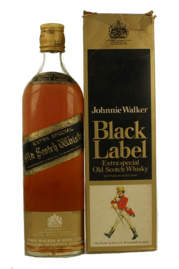 JOHNNIE WALKER Black Label 12 Years Old Bot. in the  60'S /70's 75cl 43% OB  -