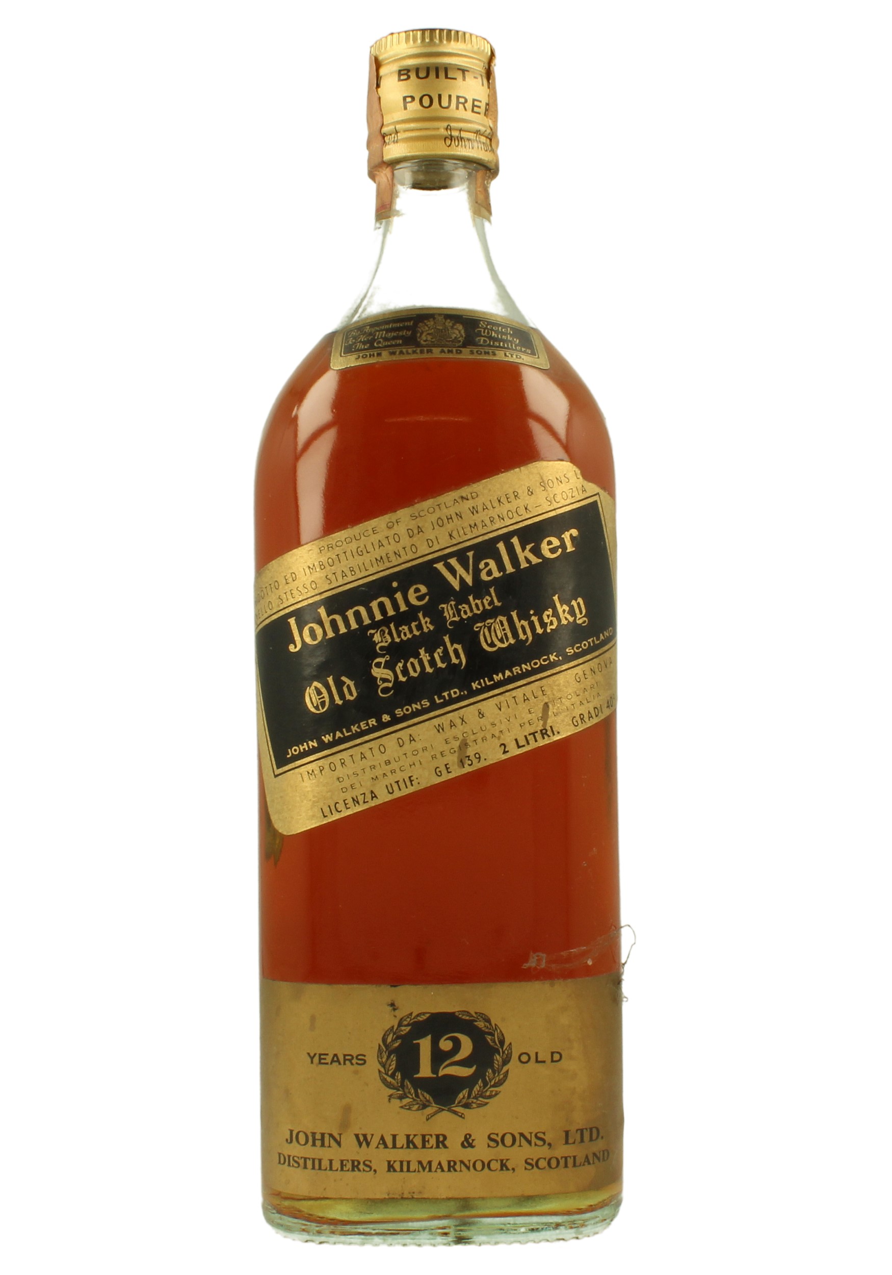 JOHNNIE WALKER Black Label 12yo Bot.60/70's 200cl 40