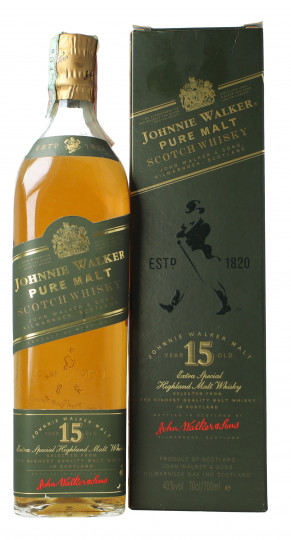 JOHNNIE WALKER Green Label (Clynelish) 15 years old Bot in The 90's early 2000 70cl 43%