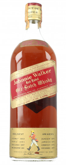 Johnnie Walker Red label   Blended  Scotch Whisky Bottled around 1960-1970 2 litres 40% OB  -