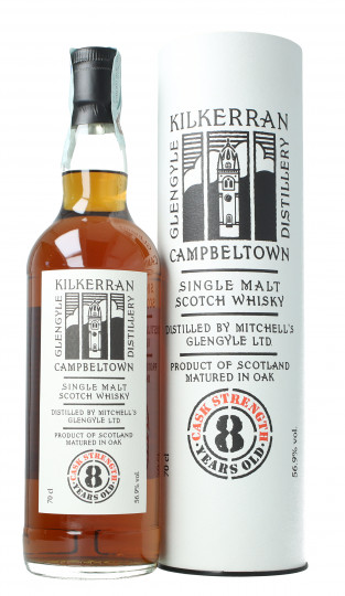 KILKERRAN Campbelltown Scotch Whisky 8 Years Old 70cl 56.9% OB-